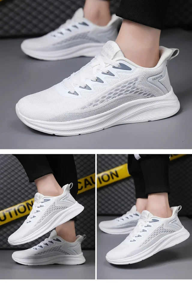 Men's Flyknit Breathable Casual Sneakers Detail