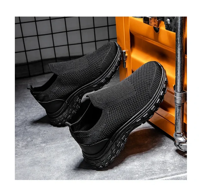 Men's Spring Slip-On Mesh Platform Shoes Detail
