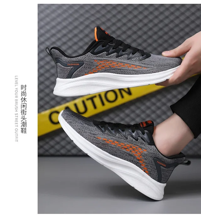 Men's Flyknit Breathable Casual Sneakers Detail