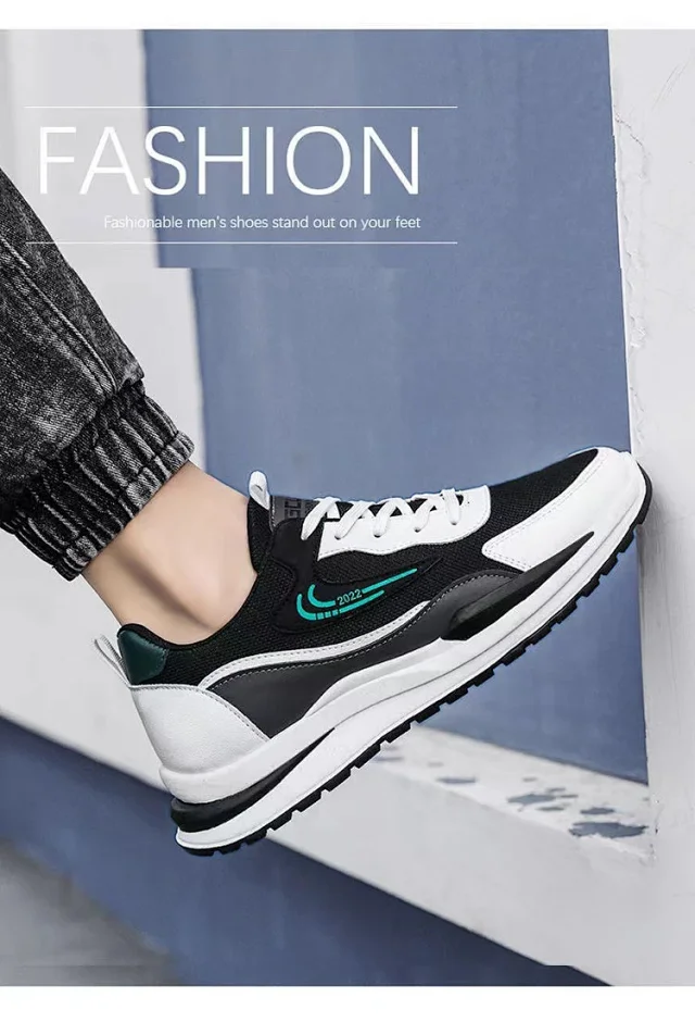 Men's Mesh Sports Sneakers - Breathable Oversize Korean Style Detail