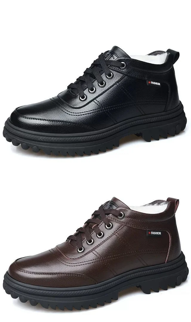 Men's Winter Thermal Plush Martins Boots Detail