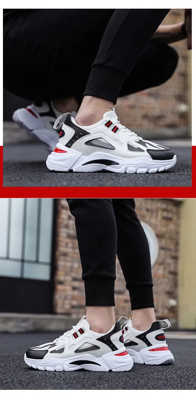 Flyknit Dad Shoes Men Breathable Casual Detail