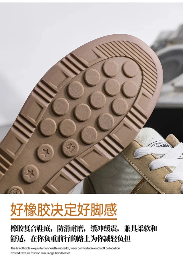 Men's Spring Casual Retro White Sneakers Detail