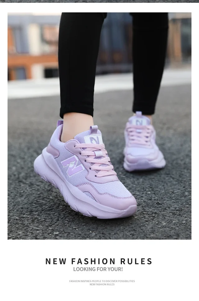 Unisex Couple Lightweight Platform Running Sneakers Detail