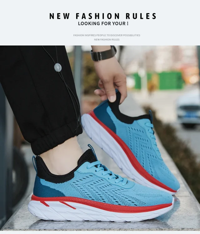 Men's Mesh Running Shoes Casual Cushioned Style Detail