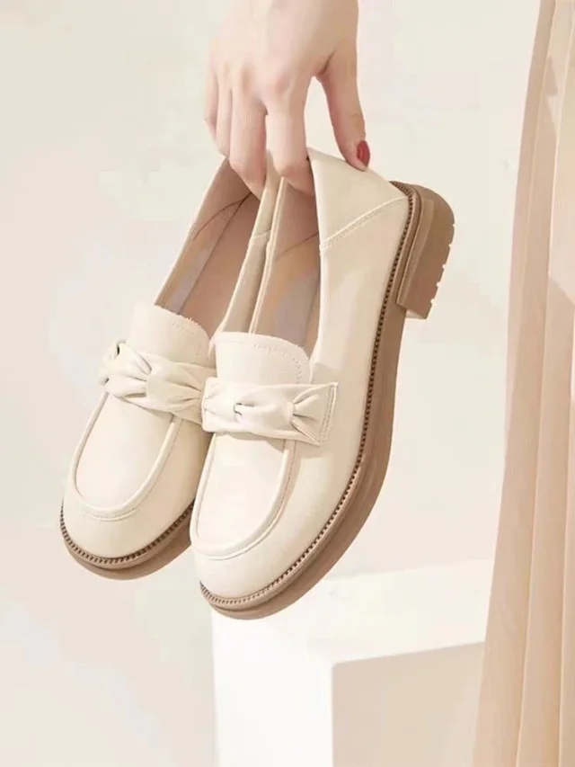 Women's Summer Leather Low Heel Mary Jane Detail