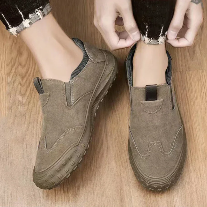 Men's Canvas Slip-On Work Driving Shoes