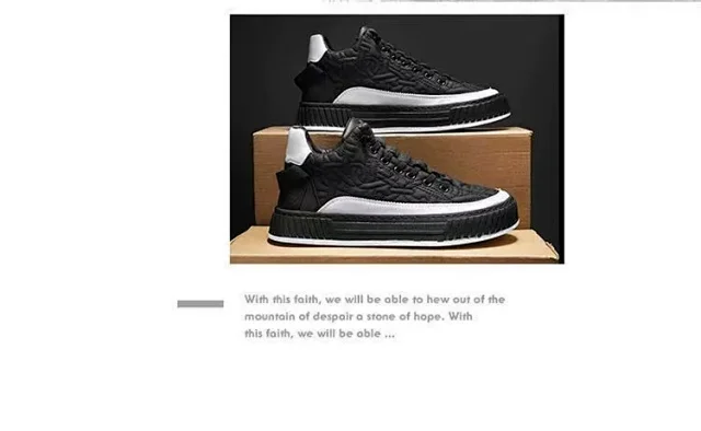 Men's Large White Canvas Platform Sneakers Detail
