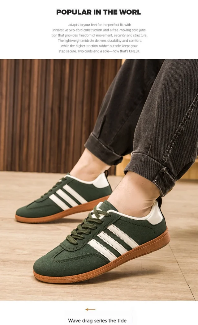 Men's Autumn Retro German Training Casual Shoes Detail