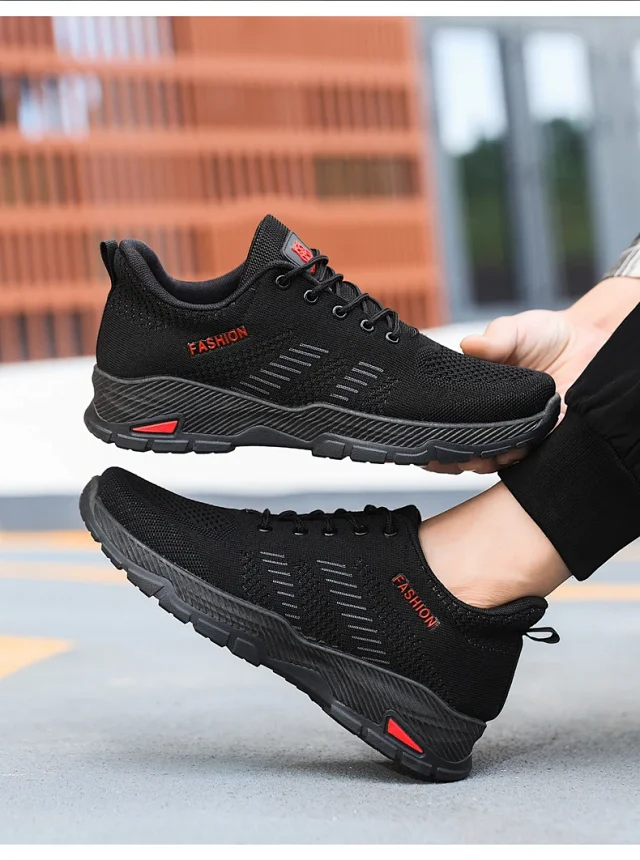 Men's Flyknit Breathable Running Shoes 2025 Detail