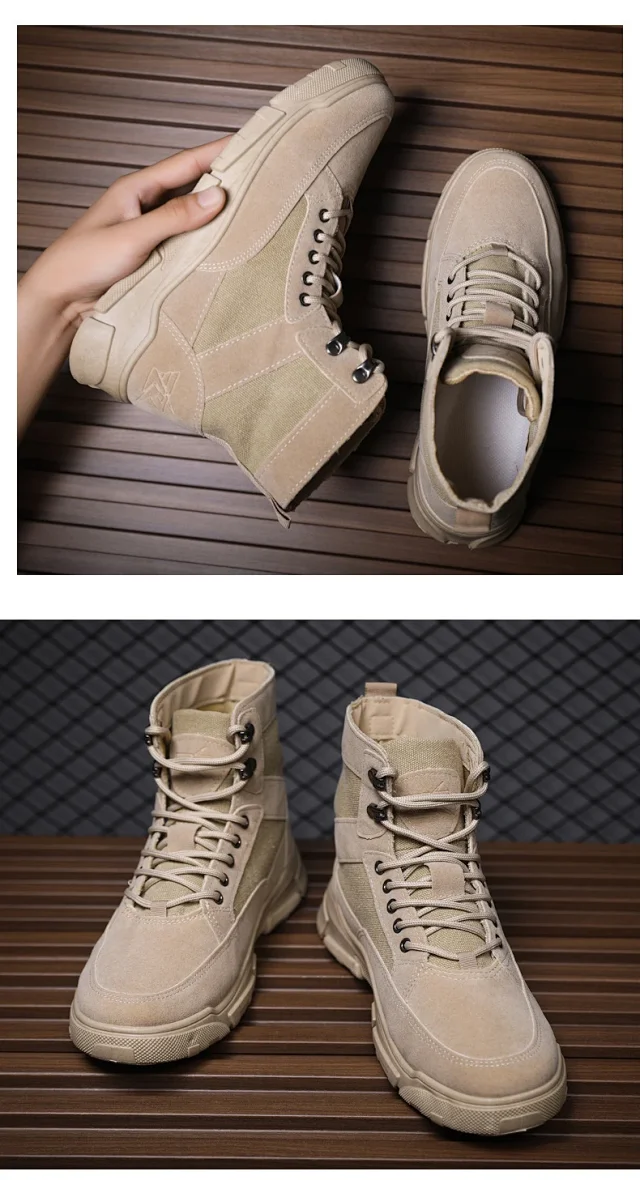 Men's Autumn High-Top Martin Lace-Up Boots Detail