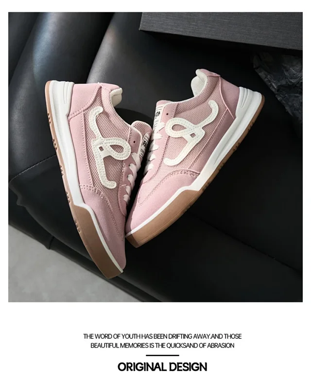 SS25 K-Style Forrest Gump Low-Top White Chunky Sneakers Detail