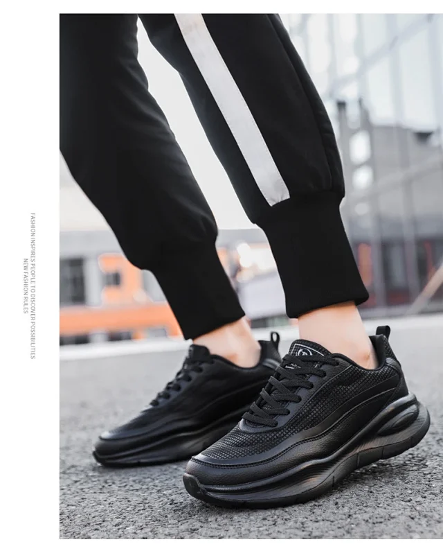 Men's Leather Chunky 2025 Comfort Running Shoes Detail