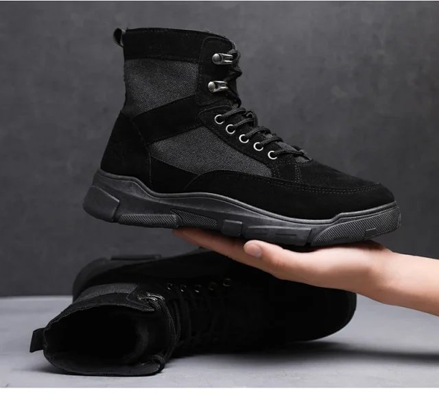 Men's Autumn High-Top Martin Lace-Up Boots Detail