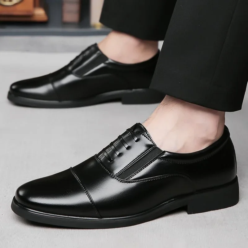 VintageCar Men's Elevated Cap-Toe Formal Shoes
