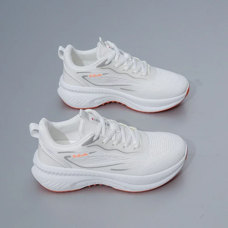 Women's Korean Style Breathable Flyknit Casual Running Sneakers