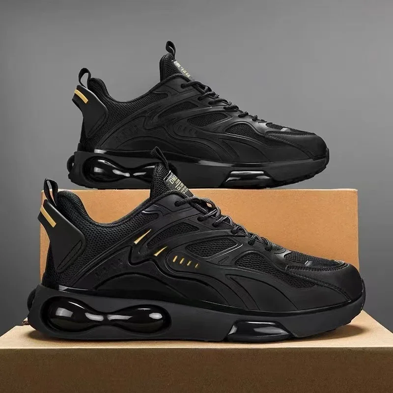 Men's Black Warrior Dad Sneakers Breathable