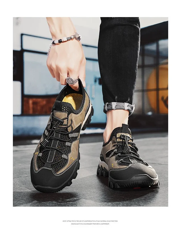 Men's Stitched Outdoor Web Shoes Summer 2025 Detail