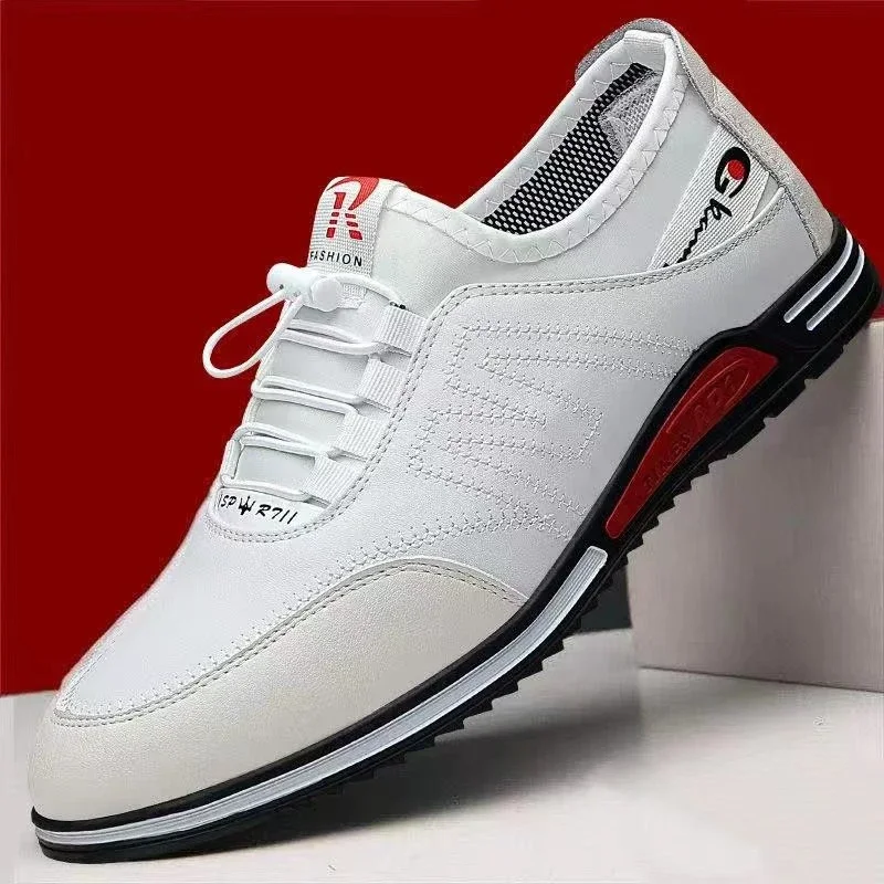 2025 Men's Casual Leather Shoes - Korean Style Breathable