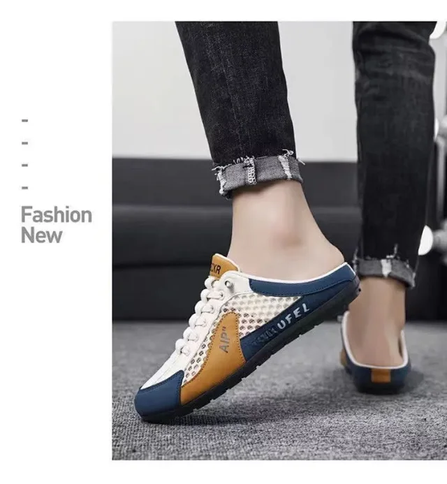 Men's Breathable Slip-On Mesh Slippers Detail