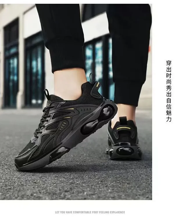 Men's Breathable Mesh Platform Running Shoes Detail