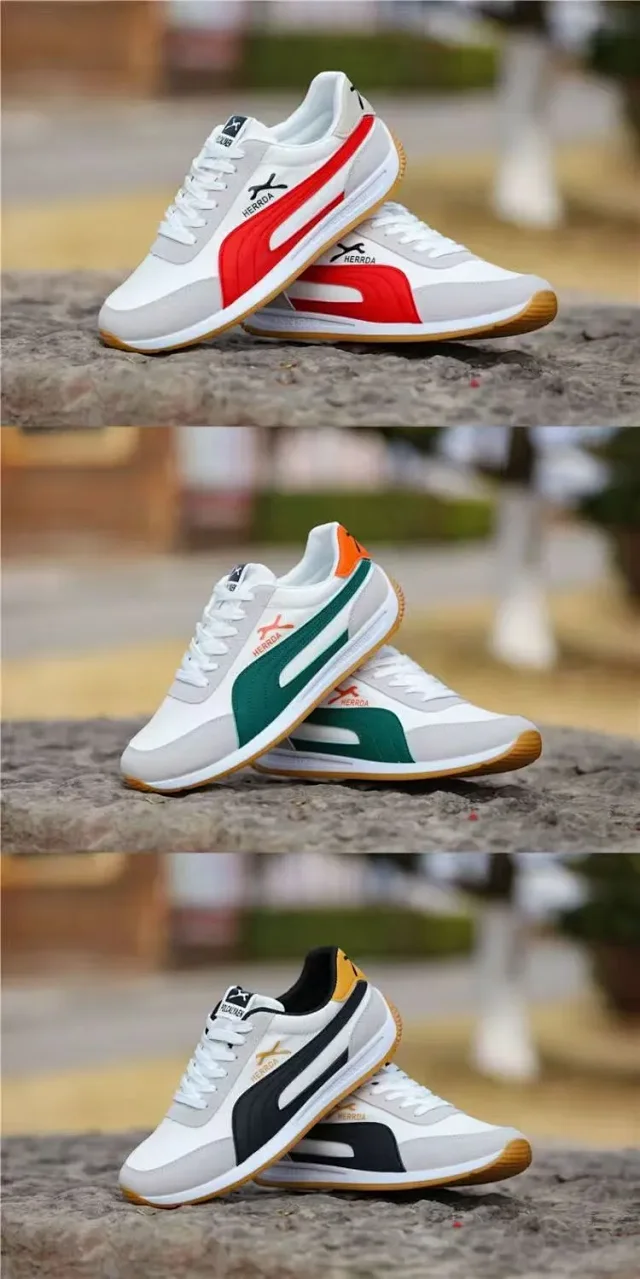 Men's New 2025 Korean Retro White Canvas Sneakers Detail