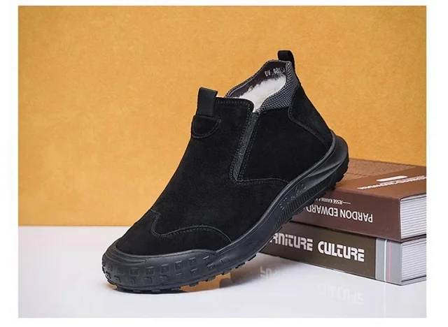 Men's Winter Lined Platform Snow Boots Detail