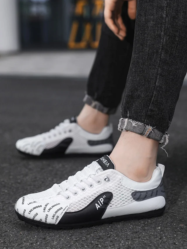 Men's Summer Mesh Driving Loafers Detail