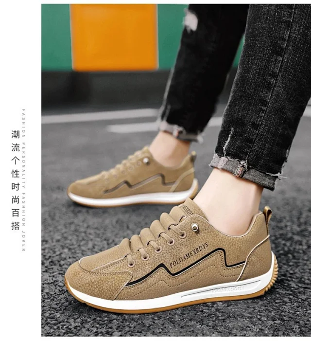 Men's 2025 PU Slip-On Comfort Air Trendy Sneakers Detail
