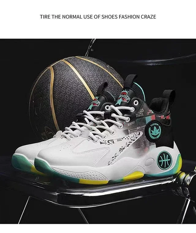 Men's High-Top Breathable Stylish Basketball Shoes Detail