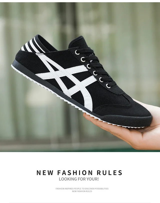 Unisex Retro Breathable White Sneakers Detail