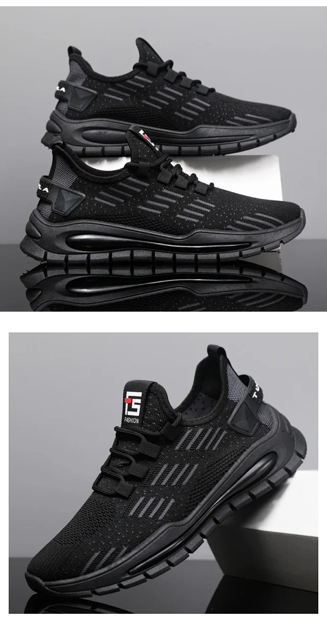 Men's 2025 Knit Dad Sneakers Comfort Detail