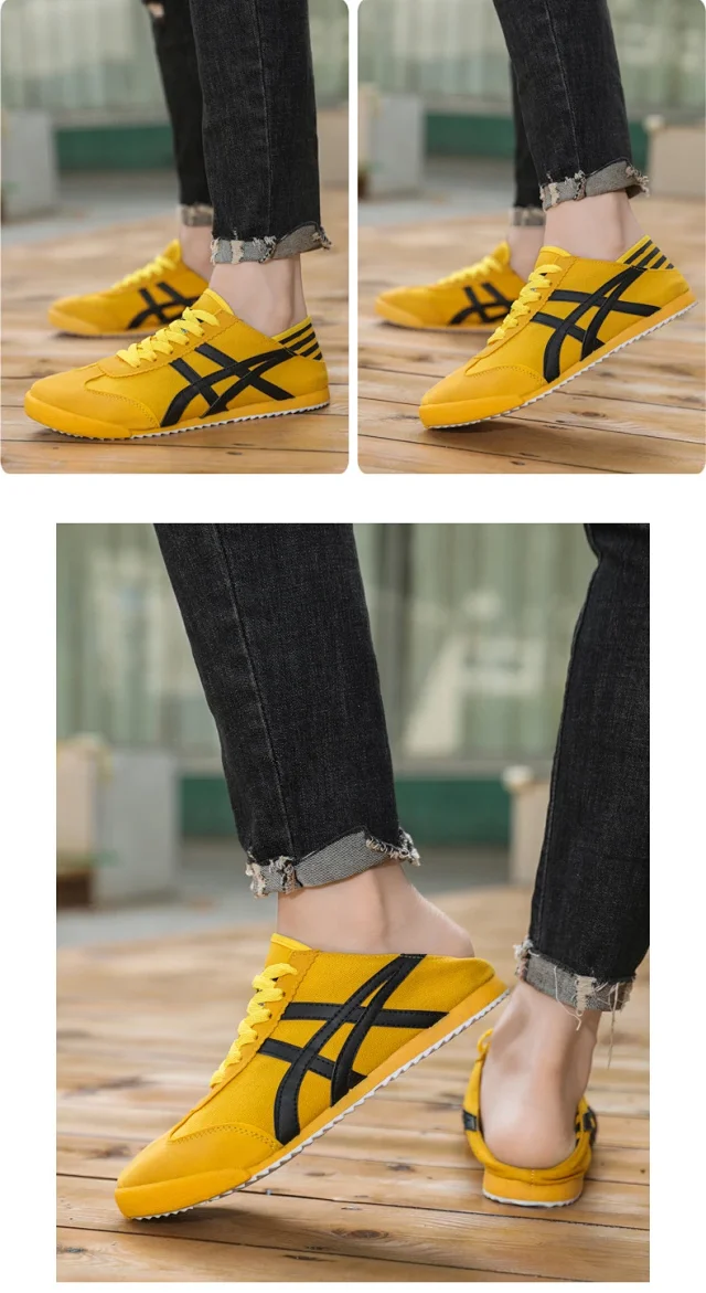 Unisex Retro Breathable White Sneakers Detail