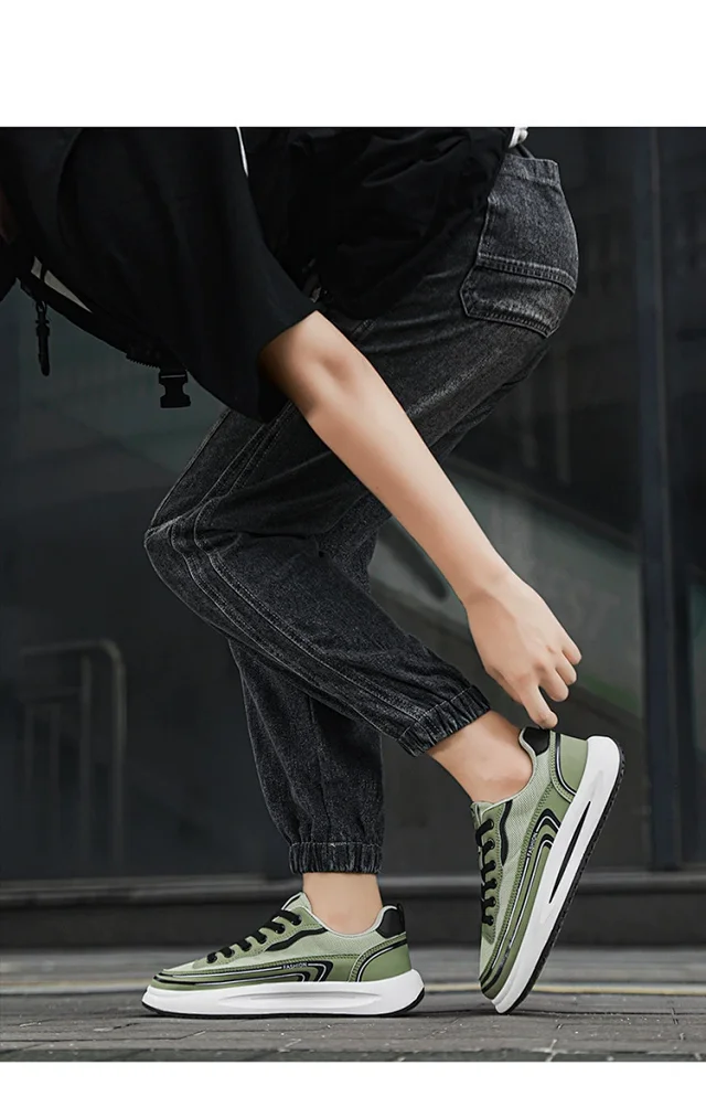Men's Youth Comfortable Slip-on Breathable Sneakers Detail