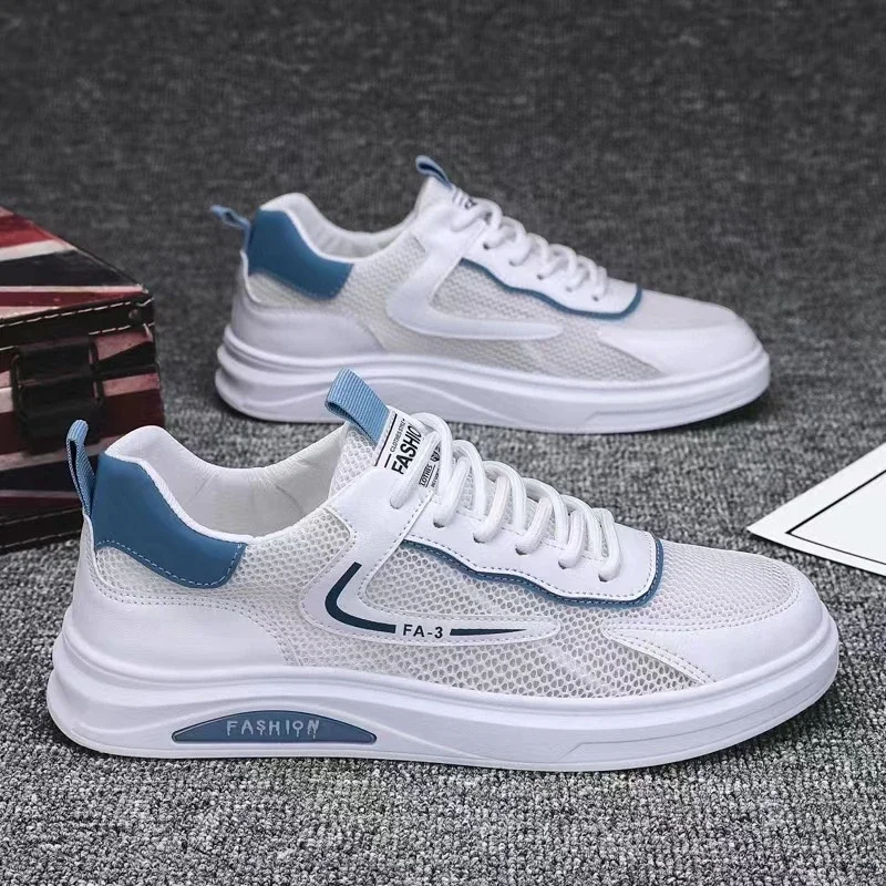 Men's Breathable Mesh White Sneakers 2025