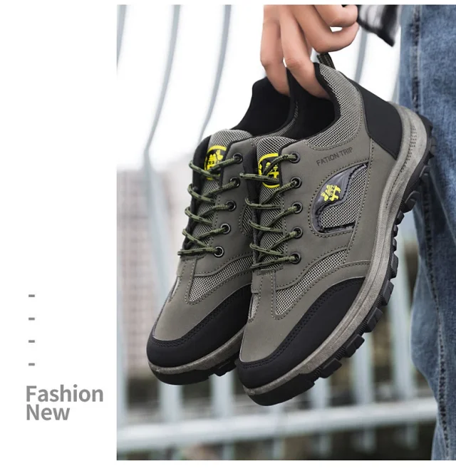 Men's Winter Fleece-Lined Hiking Sneakers Detail