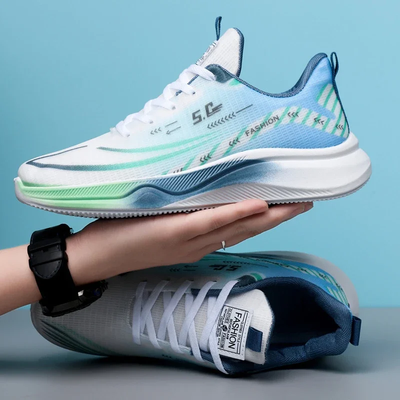 Men's Airy Mesh Platform Running Sneakers Spring 2025