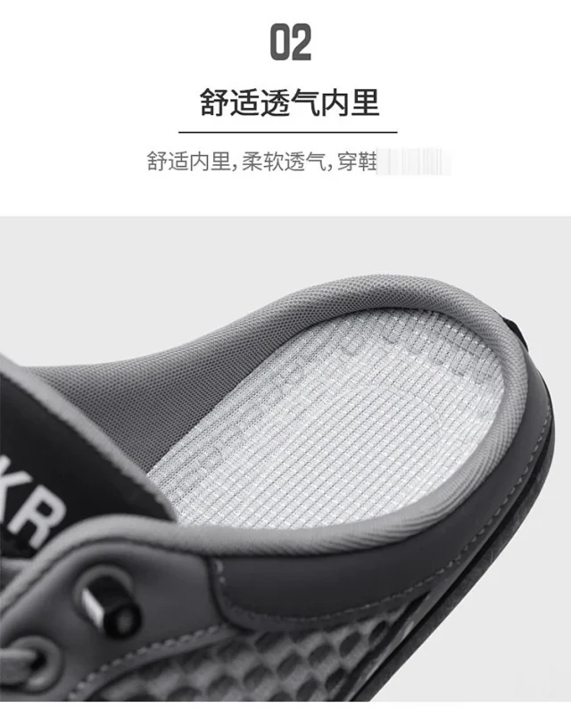Men's Breathable Mesh Slip-On Sandals Detail