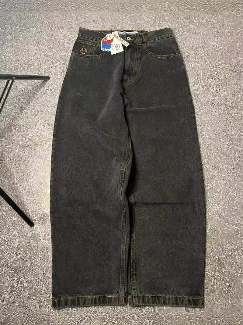 Y2K Hip-Hop Embroidery Men's Relaxed Fit Jeans