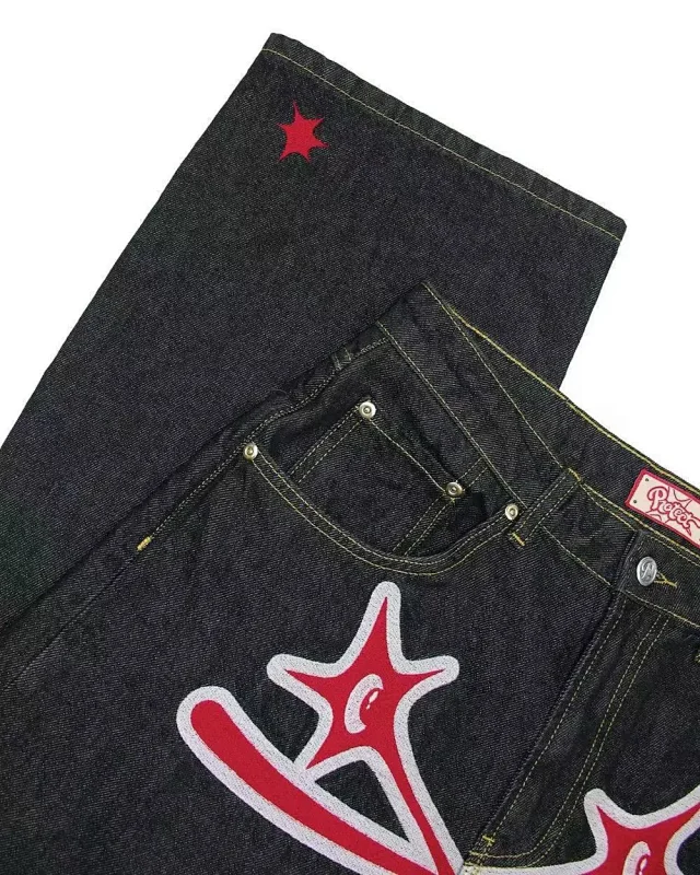 Urban Streetwear Slim-Fit Jeans Men Summer Detail