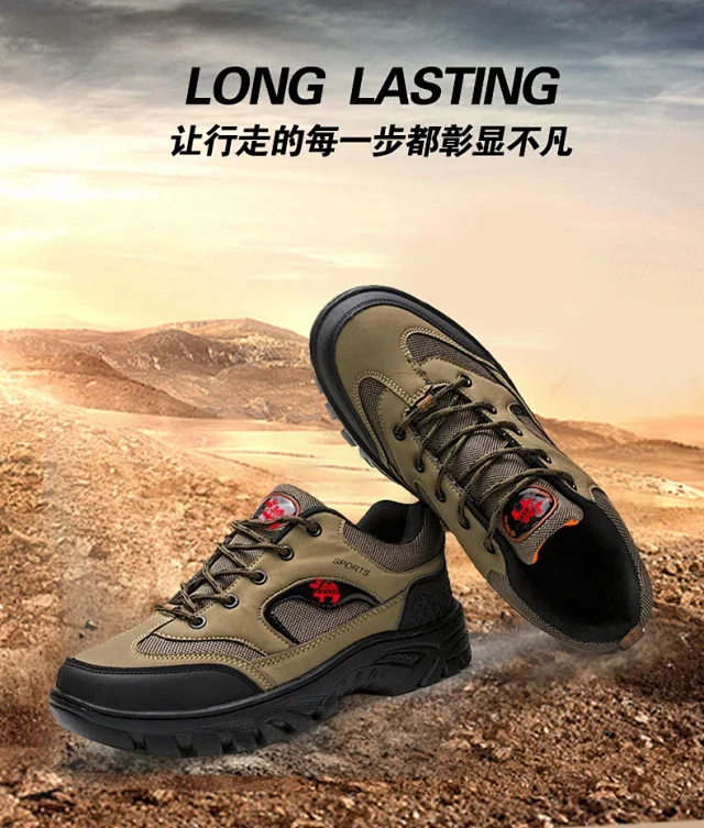 Big Size Mesh Platform Hiking Men's Shoes Detail