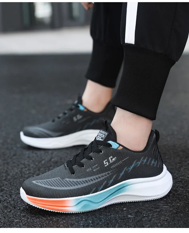 Men's Airy Mesh Platform Running Sneakers Spring 2025 Detail