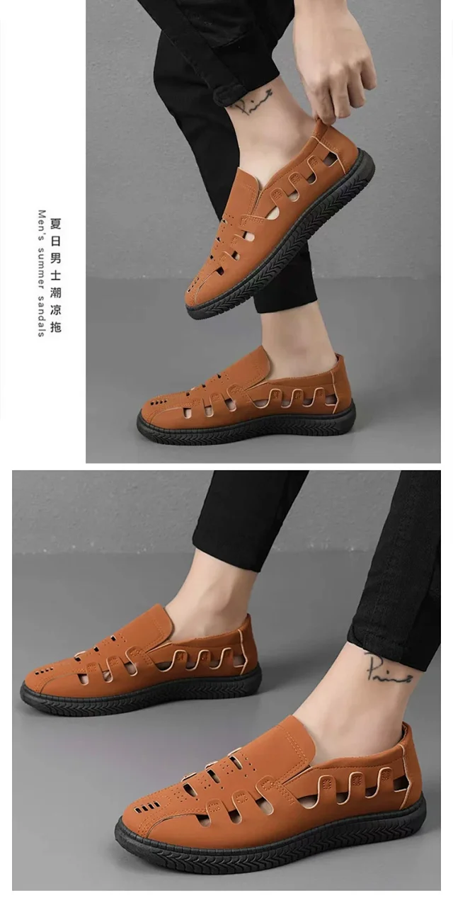 Men's Breathable Outdoor Slip-On Sandals Detail