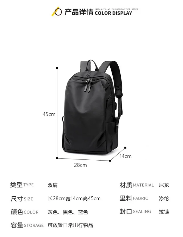 Water-Resistant Printed Travel Backpack Detail