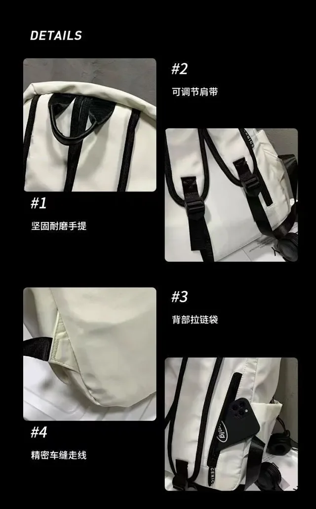 Unisex Durable Travel Backpack Detail