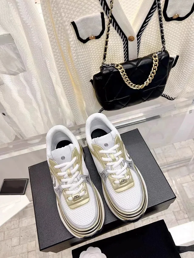 YJDW 2025 Chunky Dad Sneakers - Platform Mesh Detail