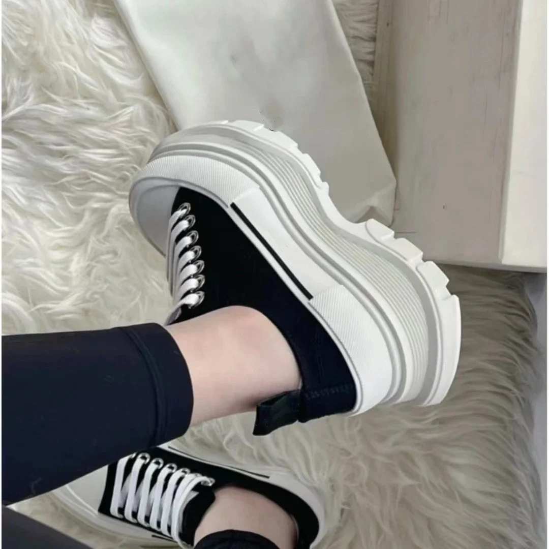 Women's Pure Original McQueen SS24 Platform White Lace-ups