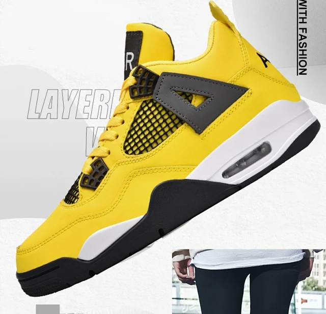 AJ4 White Cement University Blue Unisex Detail