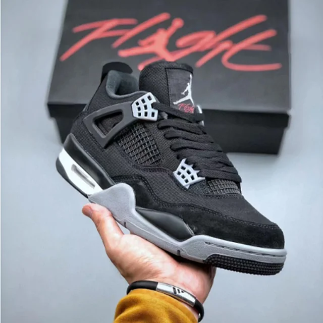Unisex AJ4 Military Green Basketball Shoes Detail