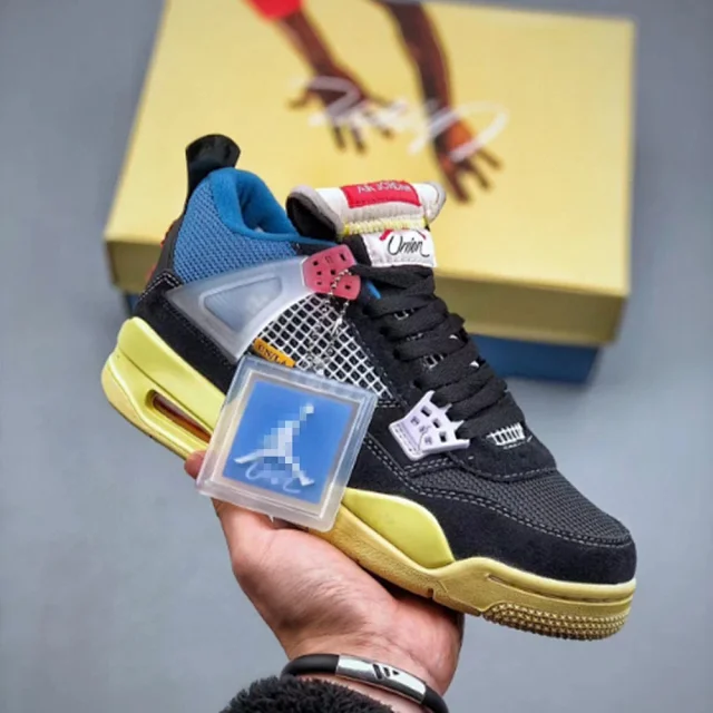 Unisex AJ4 Military Green Basketball Shoes Detail